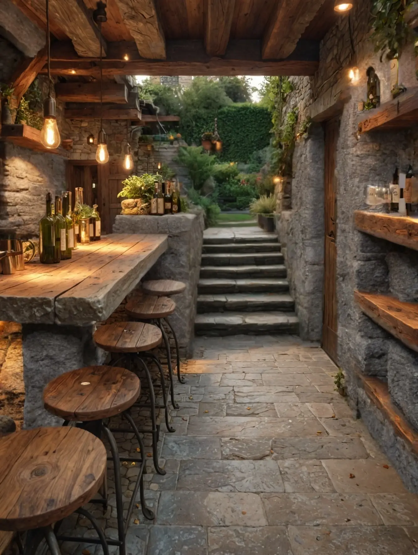 La Taberna — jardín y asador en Santuario La Senda.